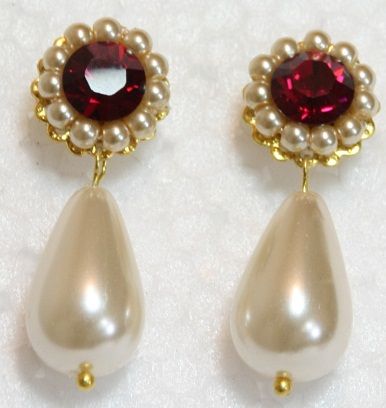ruby-gyöngyház earrings6
