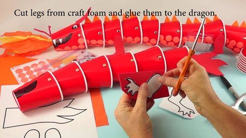 Taurė Dragon Puppet Crafts