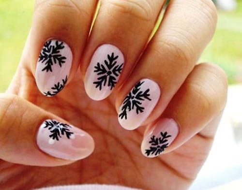 9 Simple Snowflake Nail Art Designs | Styles At Life