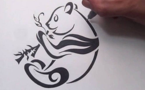 Creative Panda Tattoo