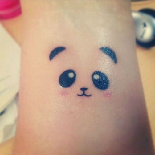 Aranyos Panda Tattoo