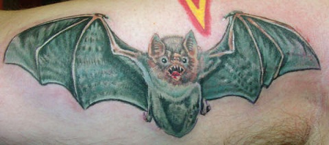 Flying Vampire Tattoo Design