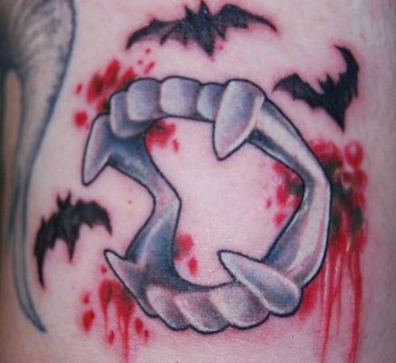 Bloody Vampire Tattoo Design