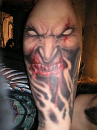 Frightening Vampire Tattoo Design
