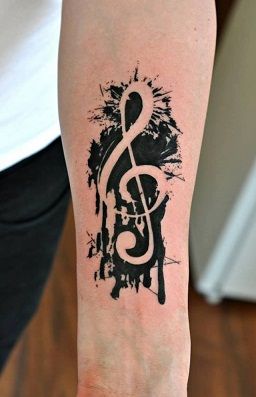 Muzical Watercolour Tattoo Design