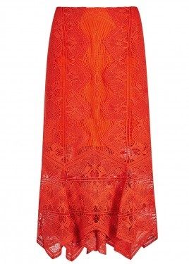 Ženske's Designer Red Long Skirt2