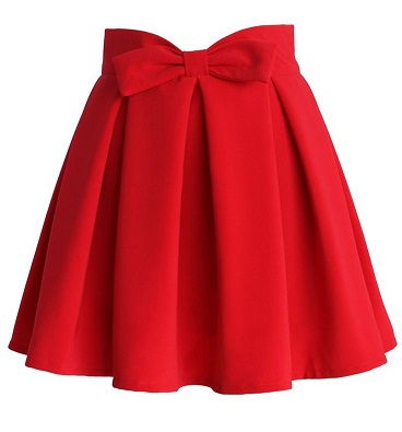 rdeča Skirts with Bowknots Style5