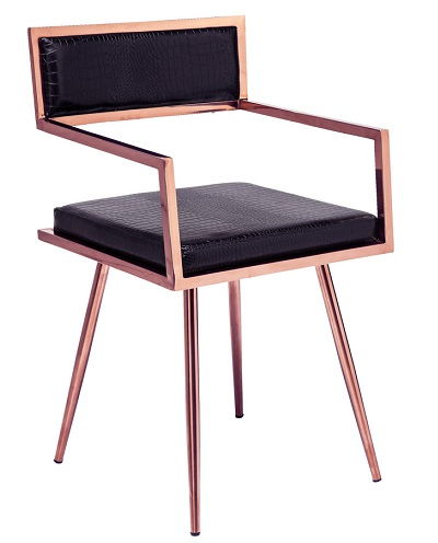 Simple Metal Frame Bedroom Chair