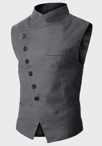 Asimetric Slim grey vest