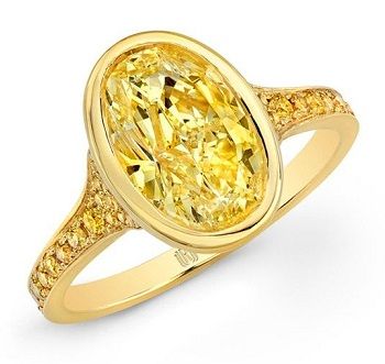 Yellow Diamond Ring in Gold