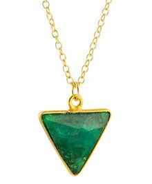 Geometrinis emerald pendant