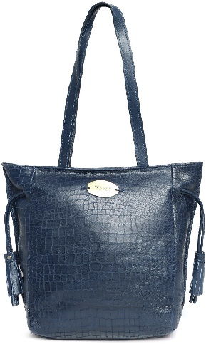 Mėlyna Leather Shoulder Bag