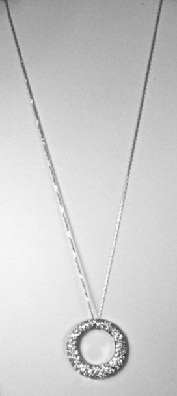 white gold pendent necklace