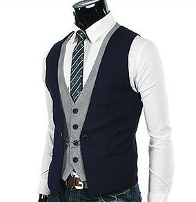 Stylish men’s slim fit suit vest
