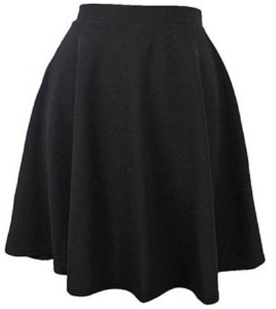 Fekete A-Line Short Formal Skirts