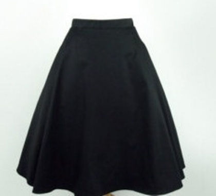 Circular Formal Skirt Design in Black