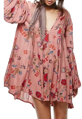 Free People Floral Long Tunic