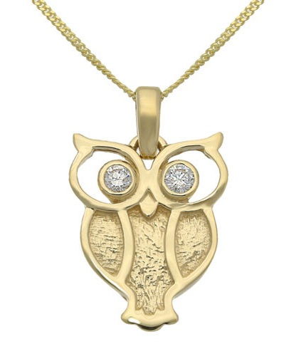 Zlati Owl Locket Necklace
