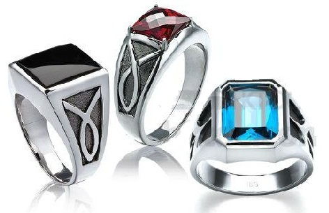 Fancy Silver Rings with Stones for Men