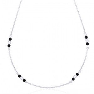 Simple silver mangalsutra
