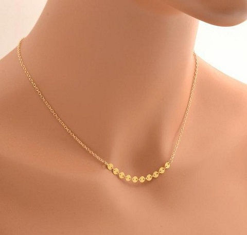 Small gold necklaces