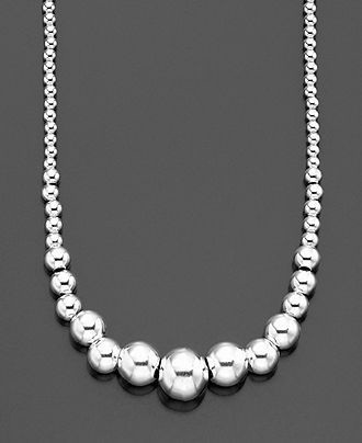 Diplomiral bead Sterling Silver Necklace