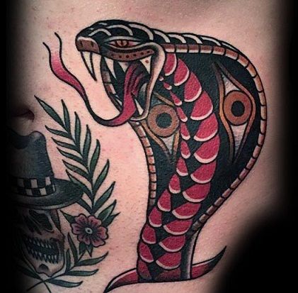 Tradicionalno Pattern Cobra Tattoo