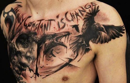 Creepy Crow Tattoo Designs