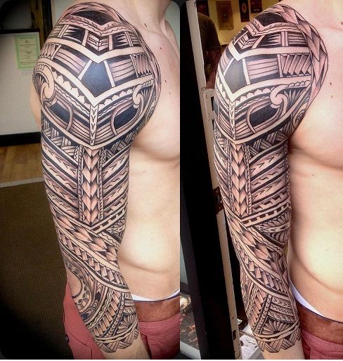 Prepletanje Celtic tribal Sleeve tattoo design