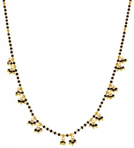 Black bead Mangalsutra chain with black bead Hangings