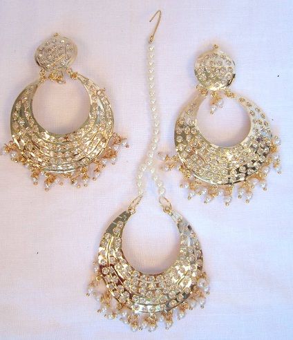 Jadau Maang Tikka and Earring Sets