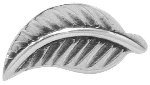 Silver Nose Ring In Leaf Pattern