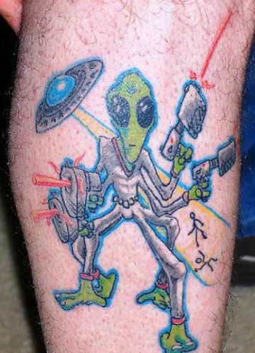 Filmare Alien Tattoo Design