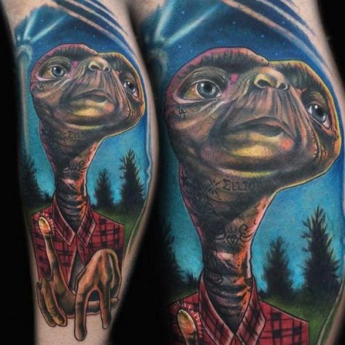 interesant Alien Tattoos Designs