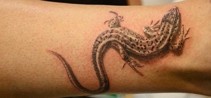3d pattern lizard tattoos