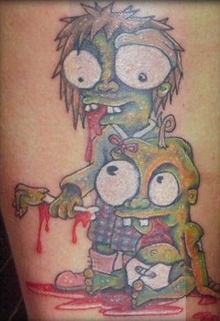 Verde Zombie Tattoo Design