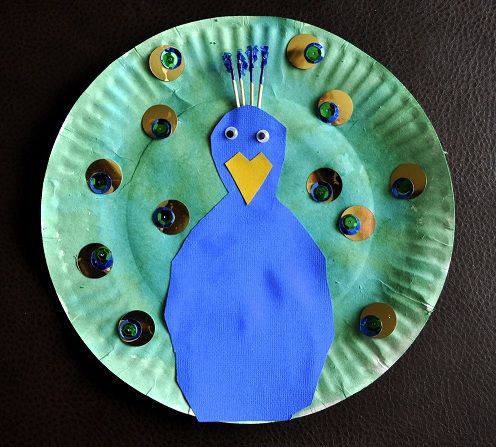 Papír Plate Peacock