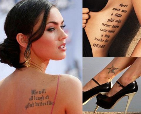 Celebritate Tattoos - Most Famous Celeb Tattoos EVER