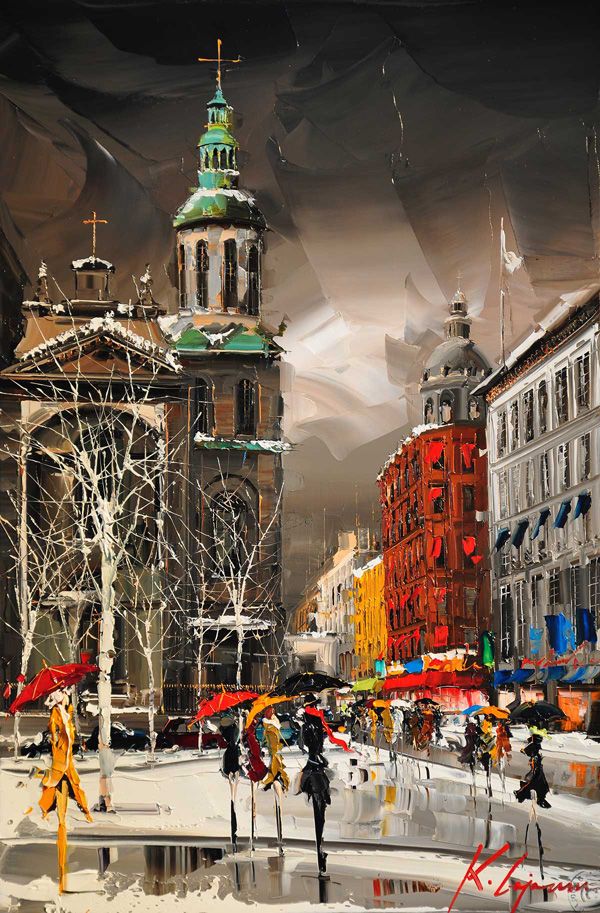 Cityscapes Paintings by Kal Gajoum