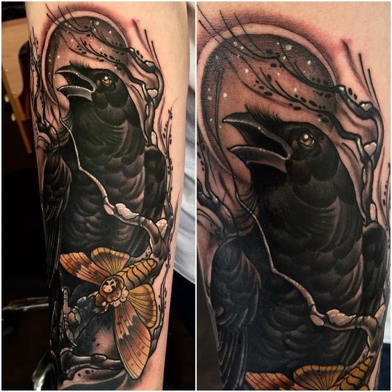 varjú Tattoo Ideas - the BEST 100 Crow Tattoos On Planet Earth