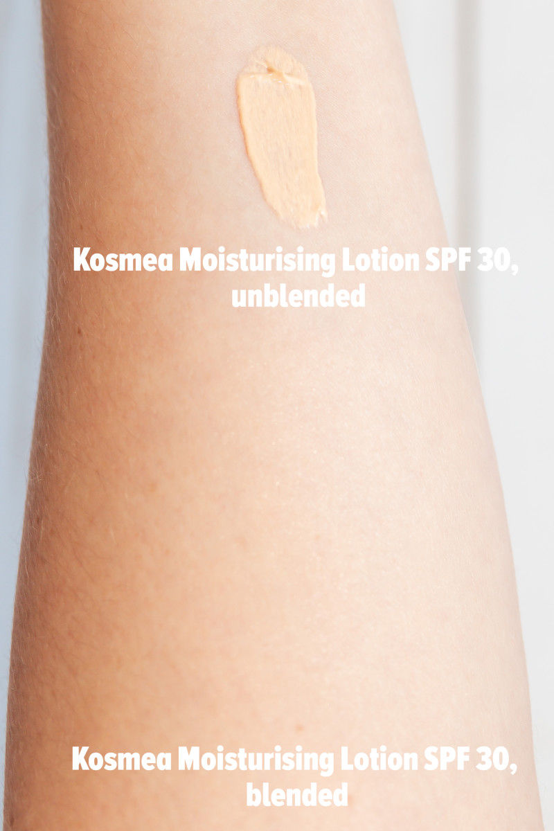 Kosmea Moisturising Lotion SPF 30 (swatches)