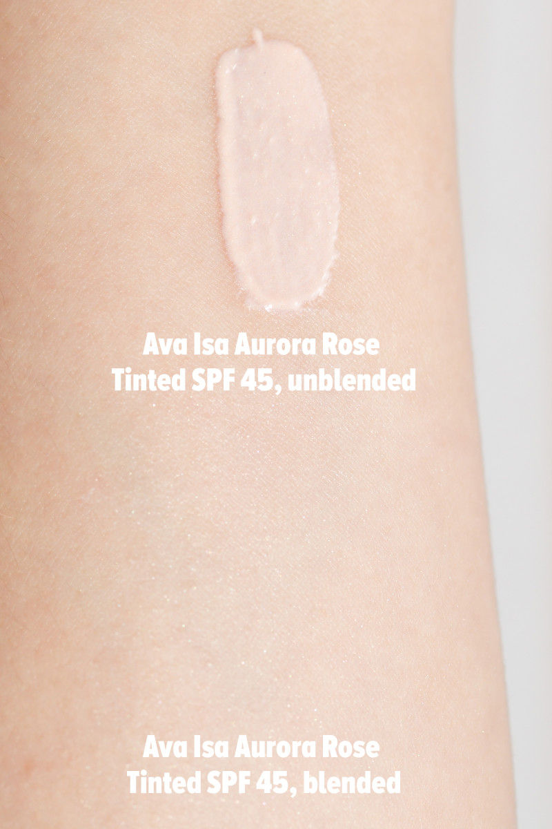 Ava Isa Aurora Rose Tinted SPF 45 (swatches)