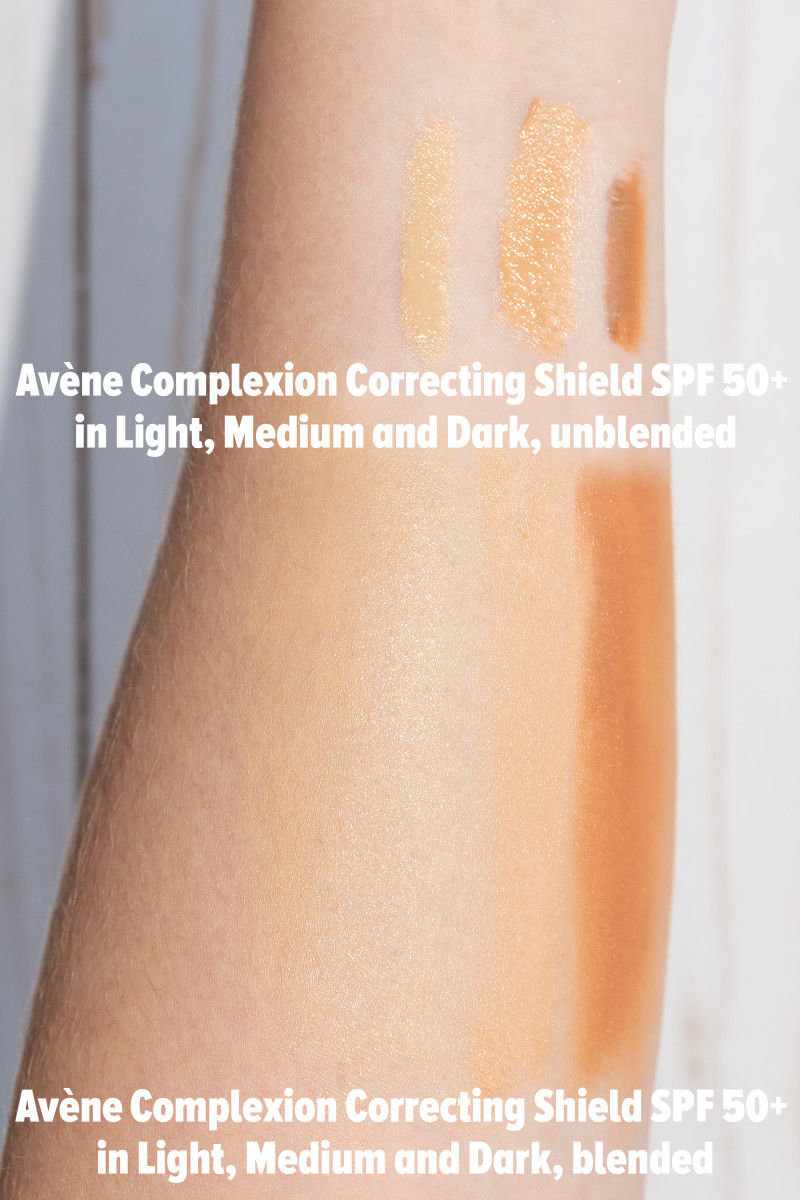 Avene Complexion Correcting Shield SPF 50 (swatches)
