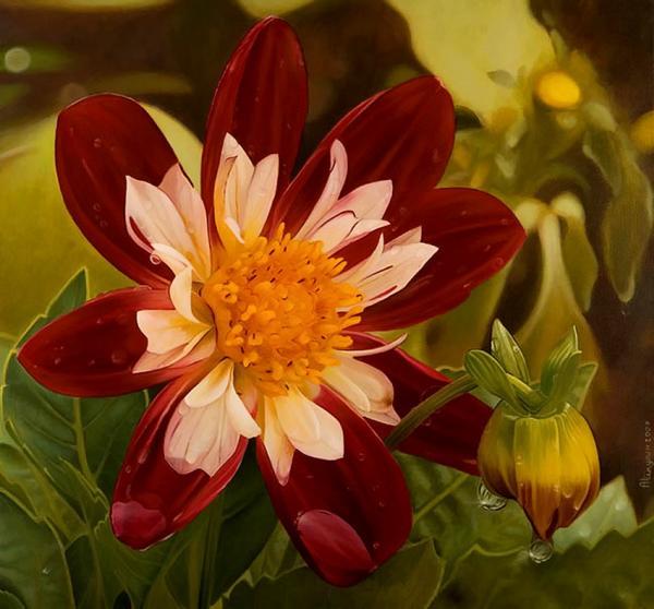 Gėlių paveikslai Andrejus Nikulin