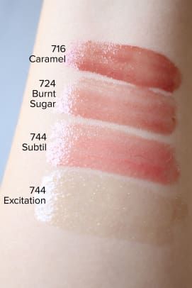 Chanel Rouge Coco Gloss swatches