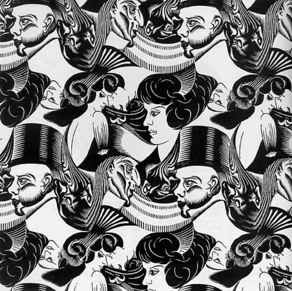 M C Escher grafikus alkotása