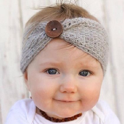 Turbán Crochet Headband for Baby