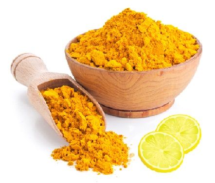 natūralus herb Turmeric and lemon for Tan remove from Hands