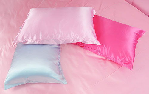 Satin Pillow cover for less friction and tangling