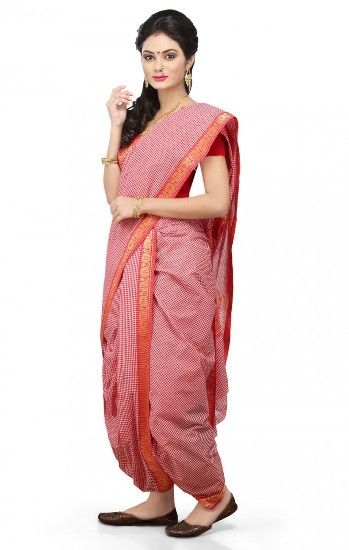 how to wear a Nauvari saree
